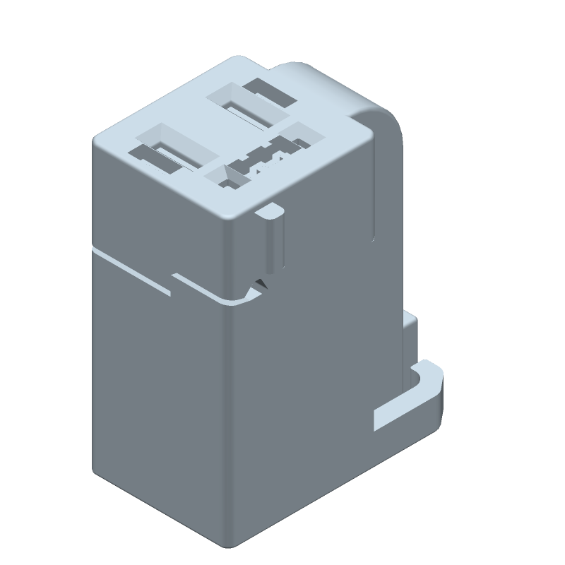 Conn Housing PL 4 POS 3.95mm Crimp ST Cable Mount Gray Box Automotive