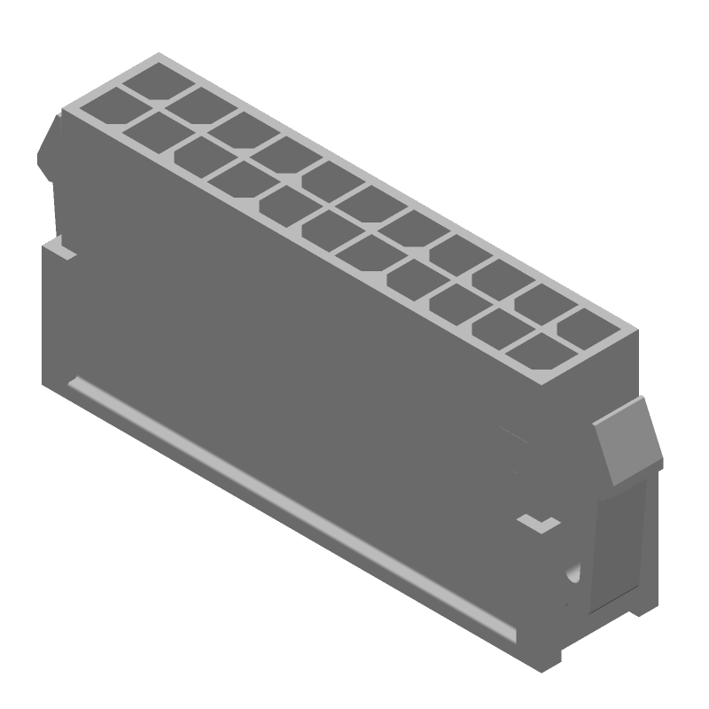 22 Pos Wire Housing, 3mm Pitch, 5A, 250V, Panel Mount, Crimp