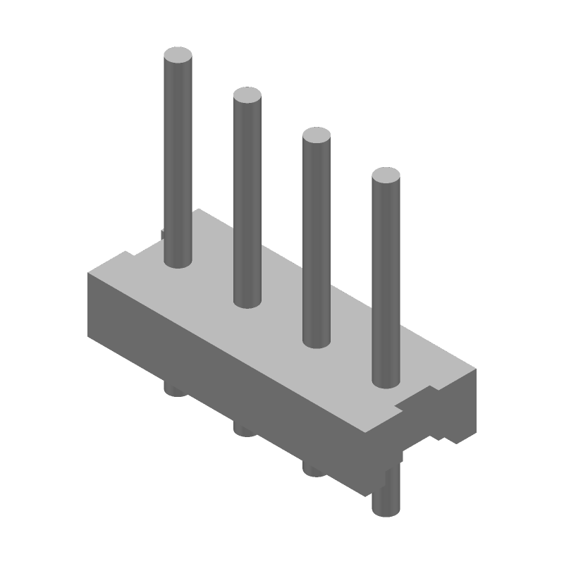 4 Pos Unshrouded Header, 7A, 600V, 3.96mm Pitch, Solder ST