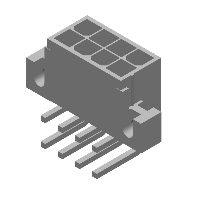 8 Pos 9A 600V RA Header, Wire-to-Board, Through Hole, 4.2mm Pitch