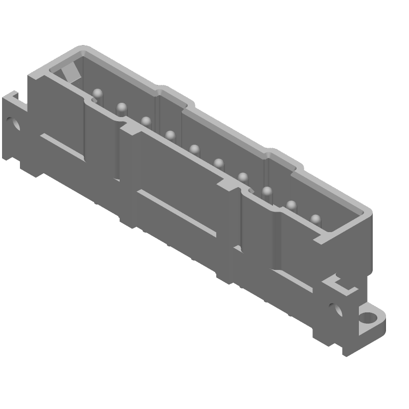 Rectangular Connector HDR 10 Pos 5mm Solder ST Thru-Hole 14A 600V