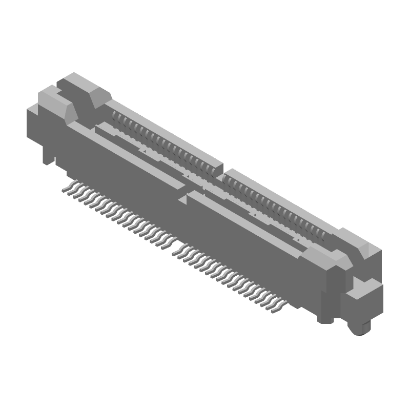 High-Speed Mezzanine Header, 76 Pos, 2.54mm Pitch, 10Gbps, Male, SMT/TH