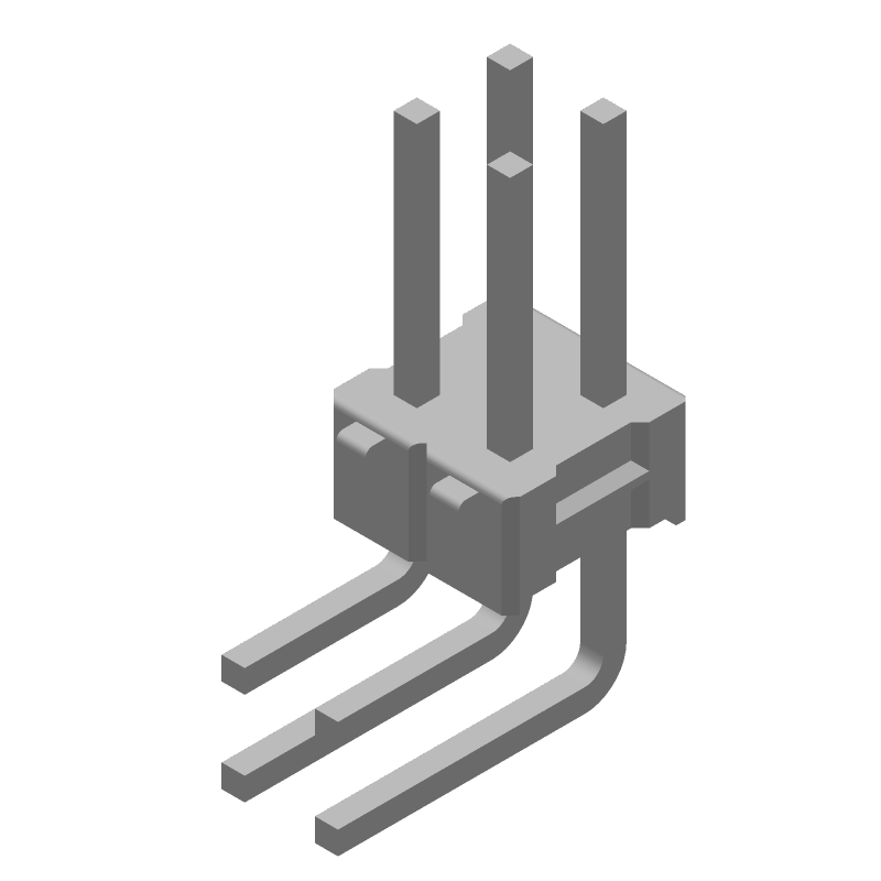4 Pos 2.54mm RA Thru-Hole Header, 5A, Tin, PBT, Green