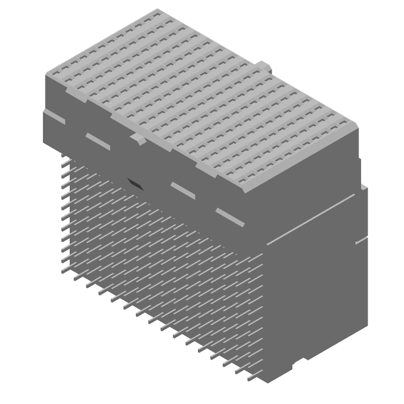 10Gbps Board-to-Board Header, 192 Pos, 16 Col, Right Angle, Press-Fit