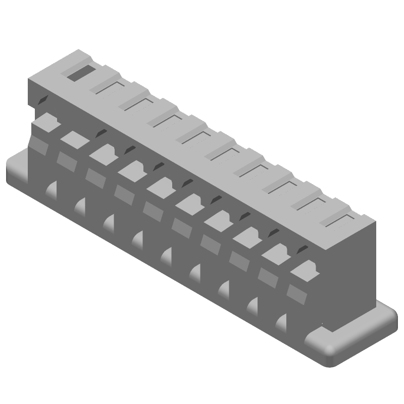 10 Pos 1.25mm Crimp Wire Housing, Female Socket, 1A, 250V