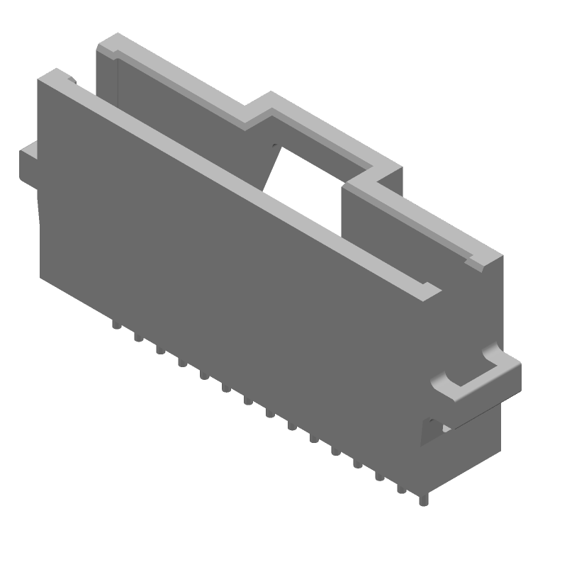 15 Pos 1.27mm Shrouded Header, Straight, Gold, 1A, 30V