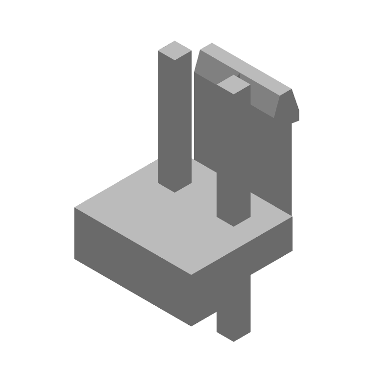 2 Pos Power Connector, 8A, 3.96mm Pitch, Solder, Thru-Hole