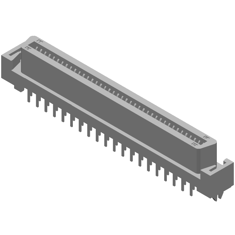 80 Pos 4 Row .05" Pitch Board-to-Board Connector, Straight, Through Hole