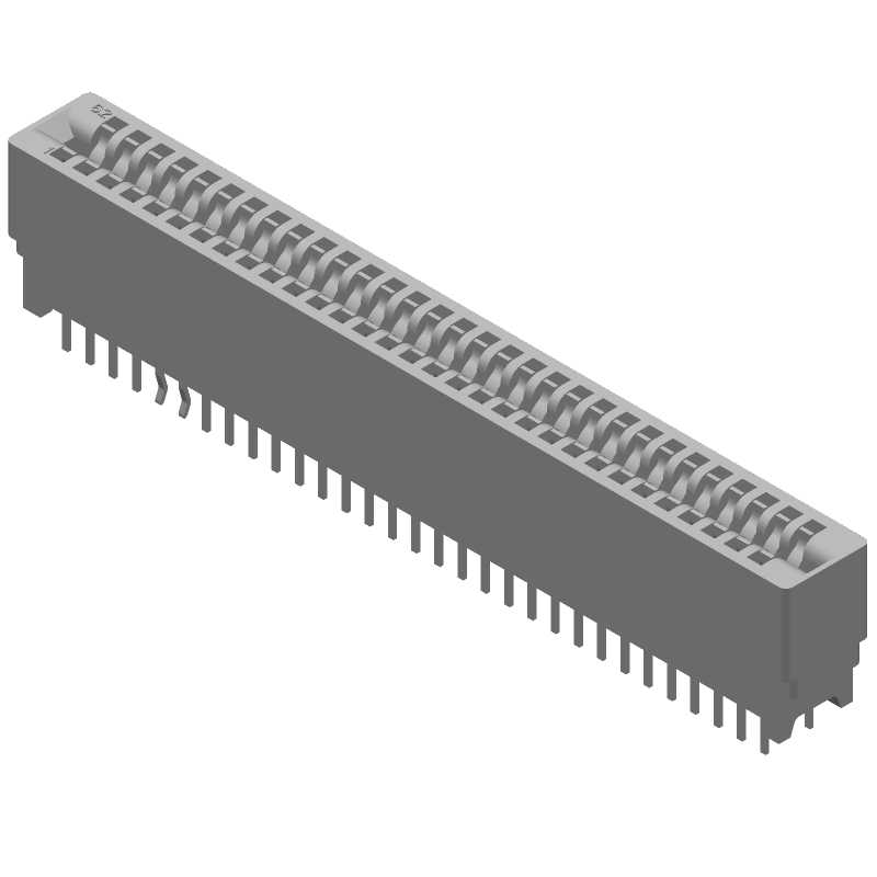 62 Pos Card Edge Connector, 2.54mm Pitch, Straight, Thru-Hole, Female