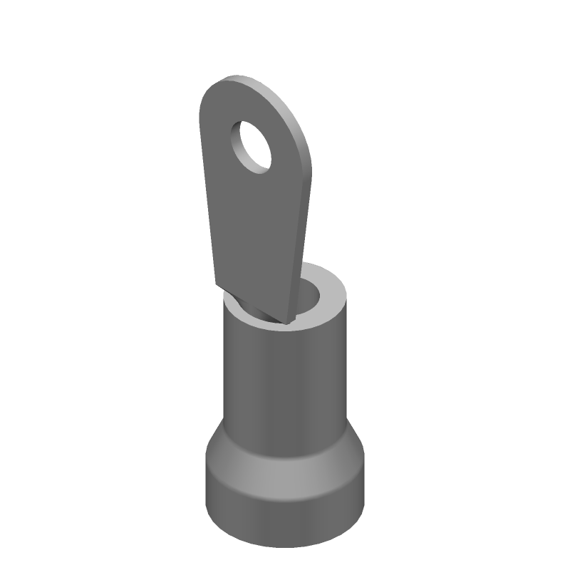 Crimp Terminal, 6AWG, 600V, Insulated, PVC, Tin/Copper