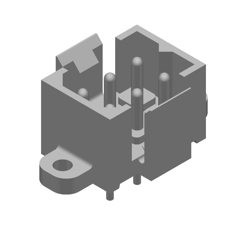 6 Pos Wire-to-Board Pin Header, 7.5A, 600V, Straight, Through Hole