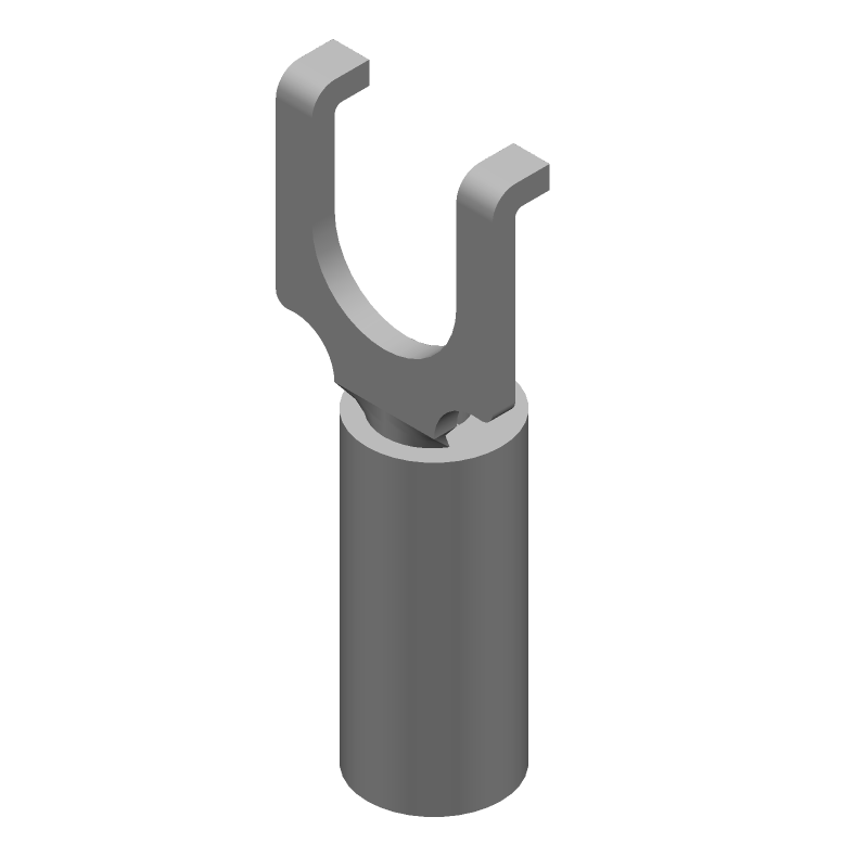 PIDG Terminal, 16-22AWG, Copper, Tin, Red, Insulated