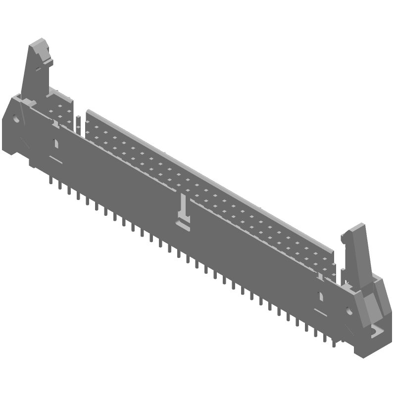 64 Pos 2.54mm Shrouded Header HDR, Male, Straight, Thru-Hole