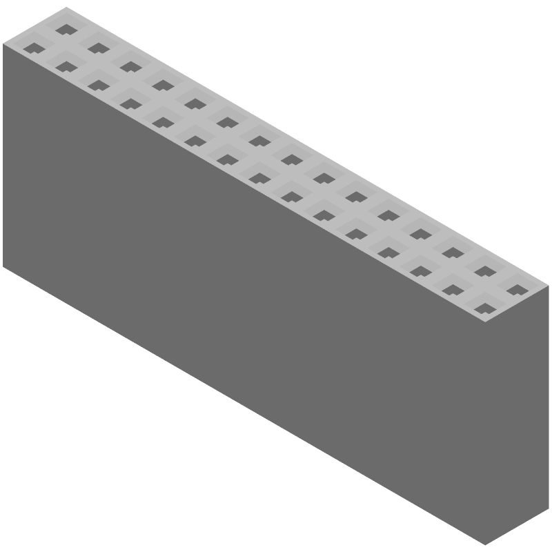 30 Pos 2.54mm Crimp Wire Housing, Female Socket, 3A, 300V