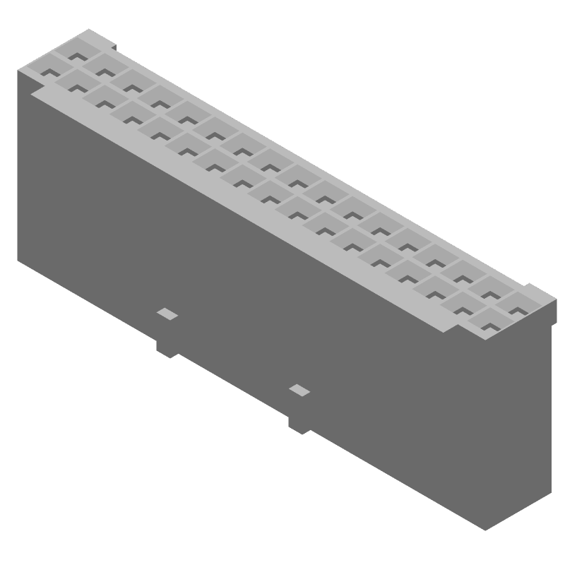 34 Pos 2.54mm Rectangular Wire Housing, Female Socket, 3A, 250V