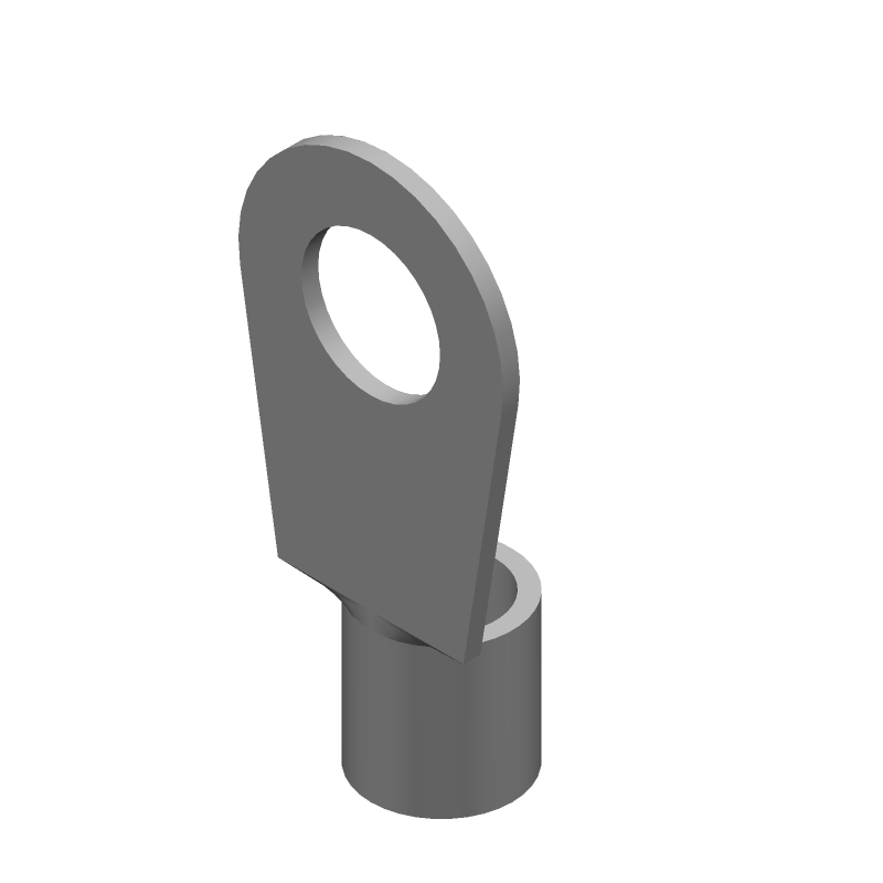 Copper Ring Terminal, Tin Plated, M16 Stud, Crimp