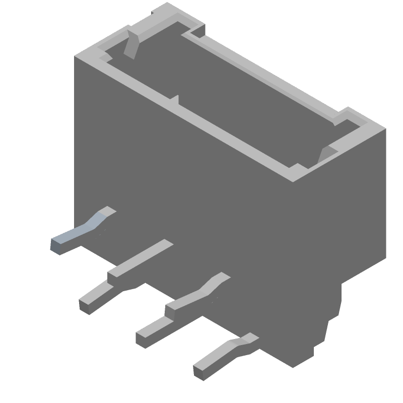 6 Pos 1.5mm RA Solder Header, Male Pin, 2A, Tin