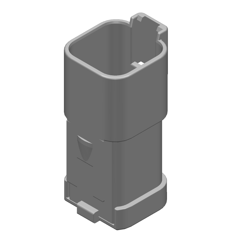 Conn Housing RCP 6 POS Crimp ST Cable Mount Gray Box