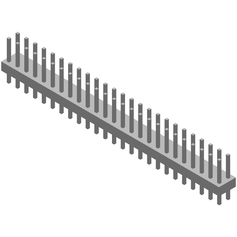 Conn Unshrouded Header HDR 50 POS 2.54mm Solder ST Thru-Hole Carton