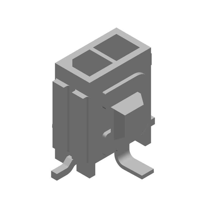 2P Wire-to-Board Rectangular Connector, 5A, 250V, SMT, Vertical