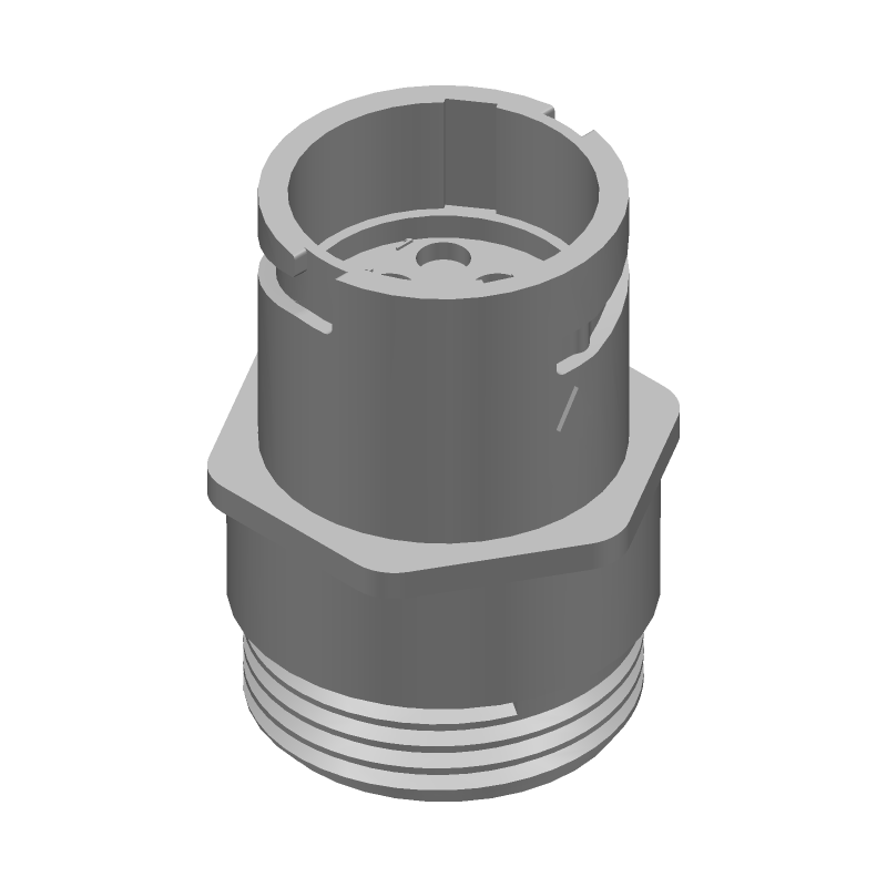 9 Pos Circular Receptacle, 2A, 600V, Crimp, IP67, Thermoplastic