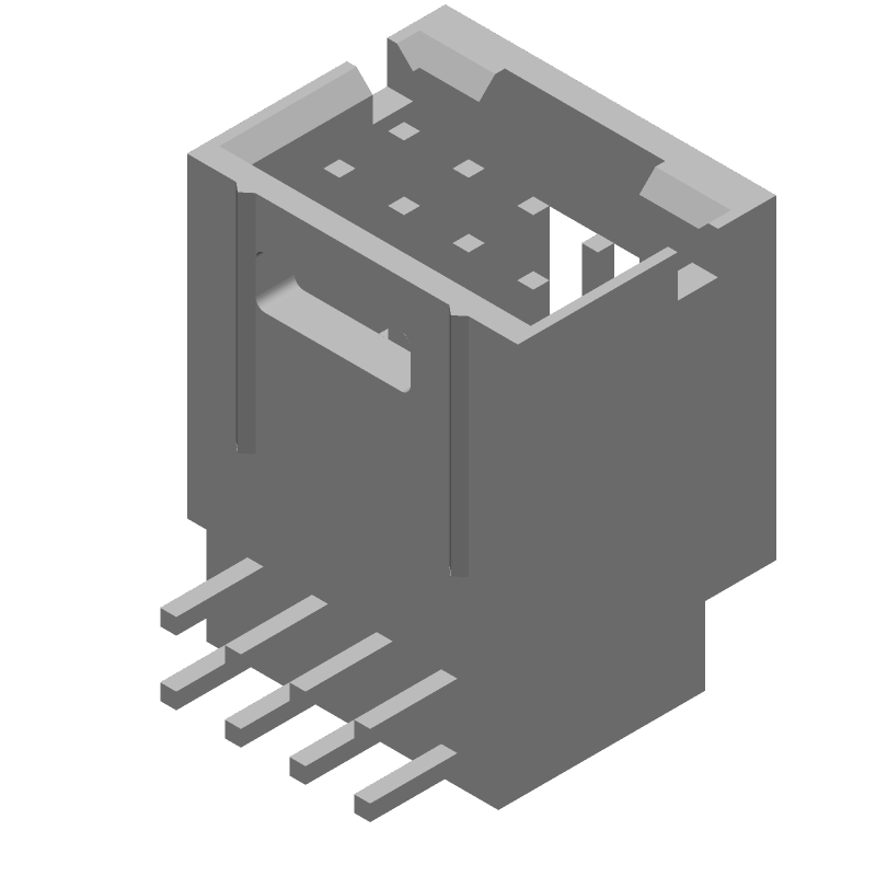 8 Pos 2.54mm RA Shrouded Header, Male, Gold, 3A, 250V