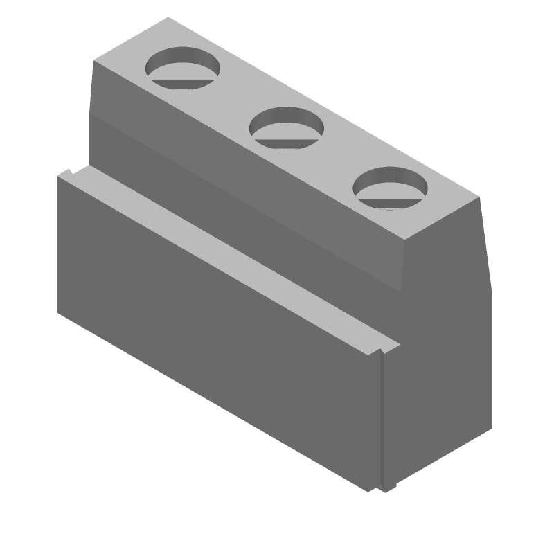 3 Pos 7.62mm Terminal Block, 17.5A, 300V, Green, Thru-Hole