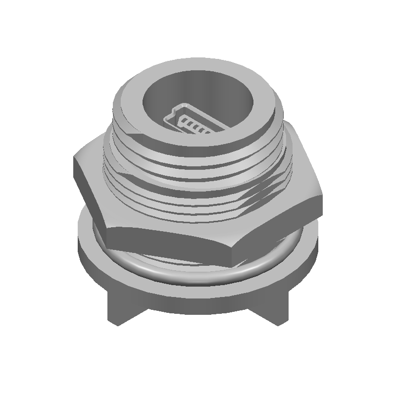 USB 2.0 Type B F Cable Assembly, 5 Pos, 1A, IP68