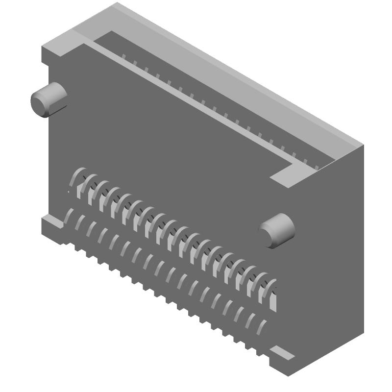 SATA RCP 36 Pos 0.8mm RA Solder SMD Connector - Female