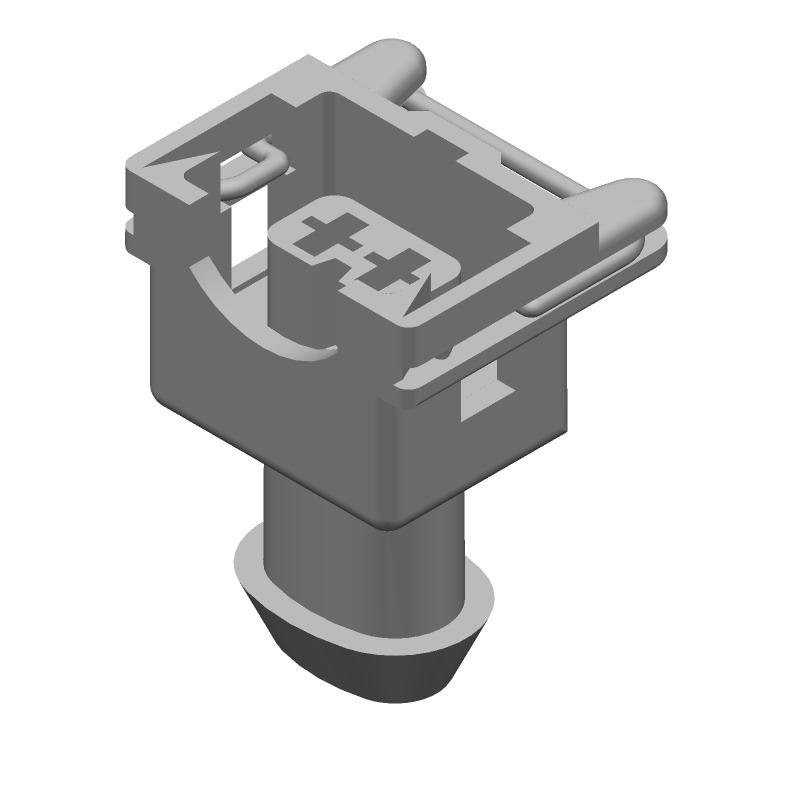 2 Pos 5mm Crimp Wire Housing, Female Socket, Black, Signal