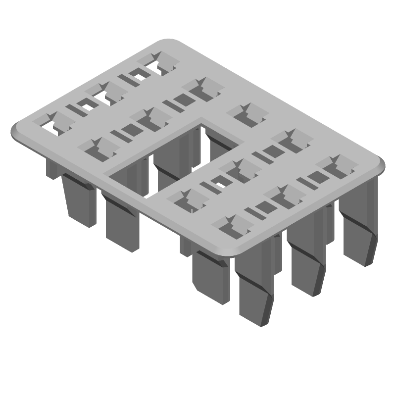 Connector Accessories Lock Plate Straight Polyamide 6/6 Yellow Bag