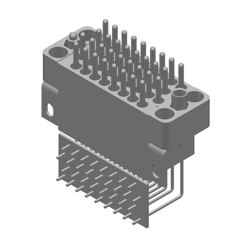 34 Pos RA Header, Signal, Tin Brass, Through Hole, 150°C