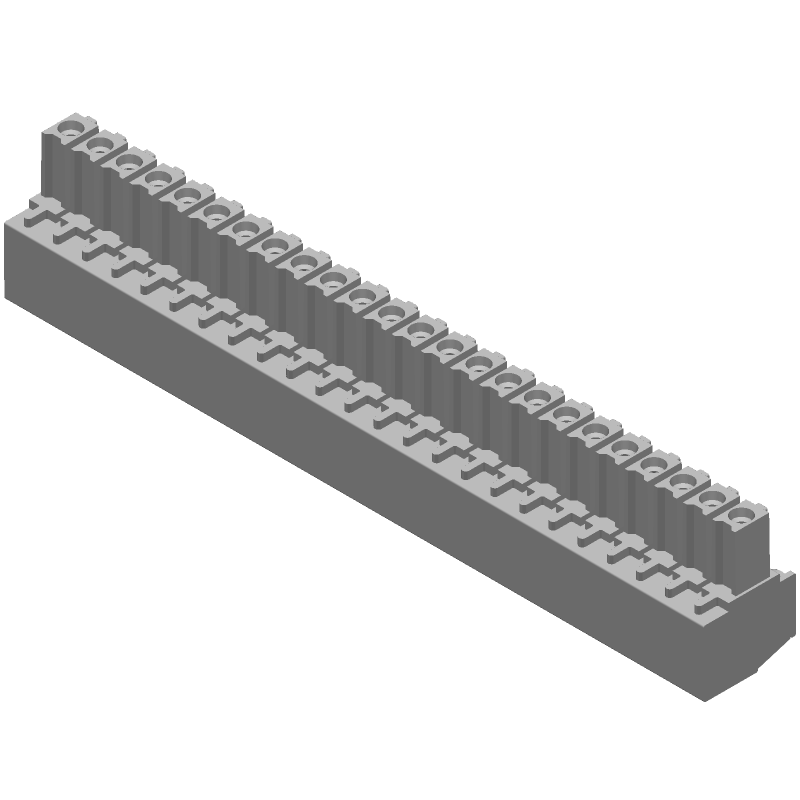 24 Pos 3.5mm RA Screw Terminal Block, 300V, 11A, Green