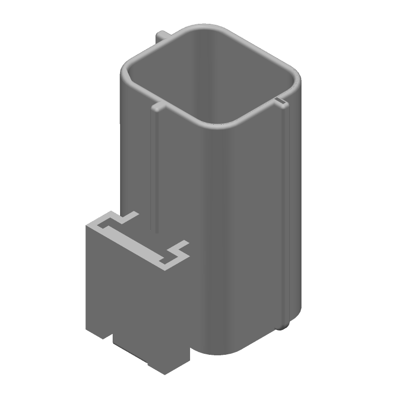 6 Pos 4.8mm Crimp Wire Housing, Male, 10A, Black