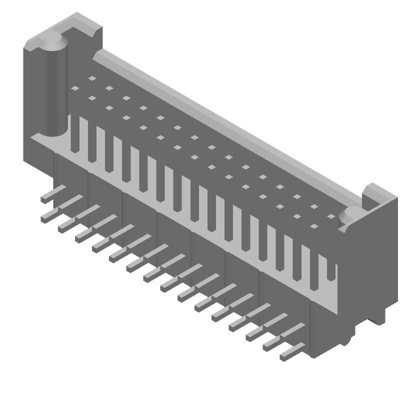 30 Pos 2.54mm RA Shrouded Header, Male, Gold, 3A, 250V