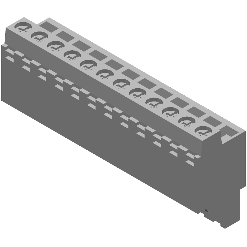 12 Pos Terminal Block, 5.08mm Pitch, 16A, 300V, Green, Screw