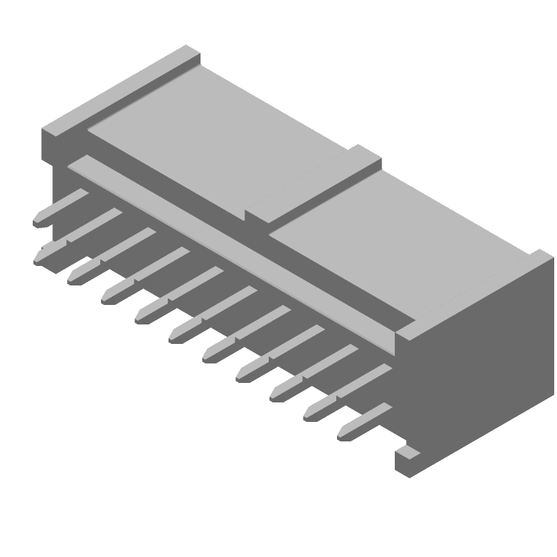20 Pos 2 Row Male Header, 2.54mm Pitch, Solder, 3A, 350V