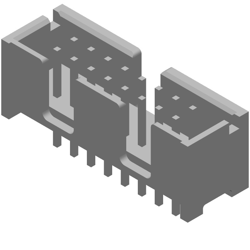 16P Vert Header, Solder, 105C, 1A, 1000VAC, 0.1"