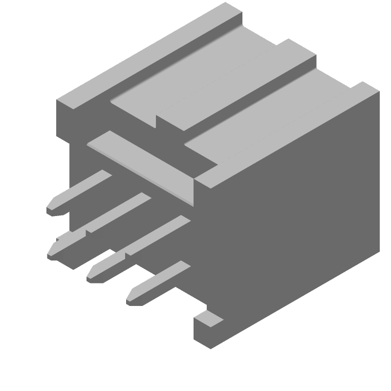 2.54mm Pitch 6 Pos 2 Row Male Header Connector, 3A, 350V