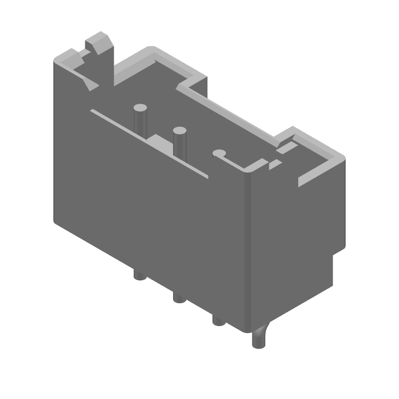 4 Pos 2.5mm Pitch Shrouded Header, 3A, 250V, Solder, Thru-Hole