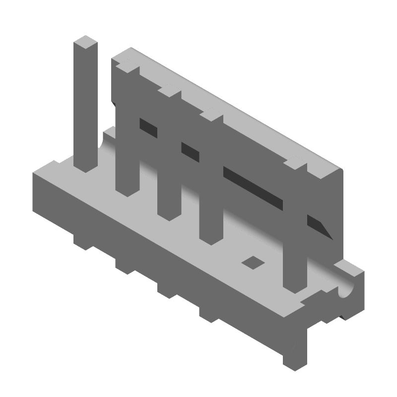 6 Pos Wire-to-Board Header, 7A, 600V, 3.96mm Pitch, Solder ST