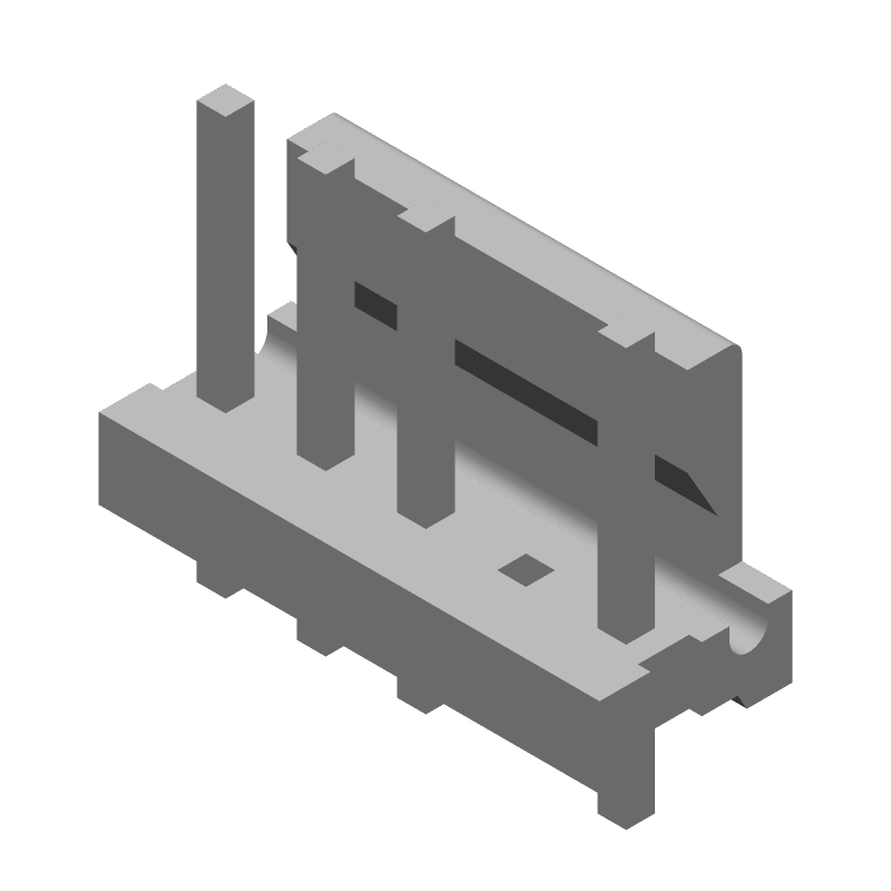 5 Pos Power Header, 7A, 600V, Straight, TH, Tin