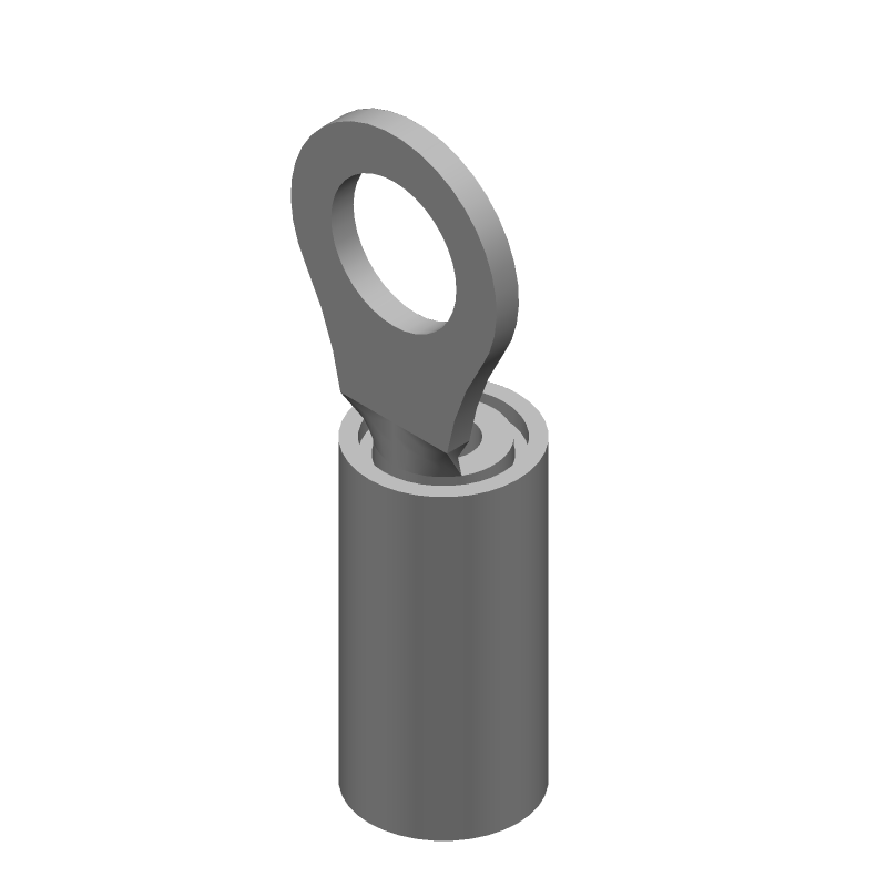 Red Insulated Ring Terminal, 16-22AWG, Copper/Tin, 300V