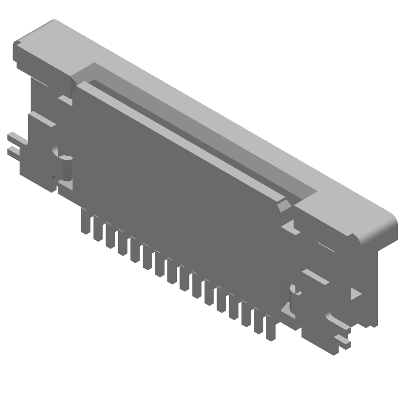16 Pos FFC/FPC Connector, 0.5mm Pitch, RA SMT, Gold