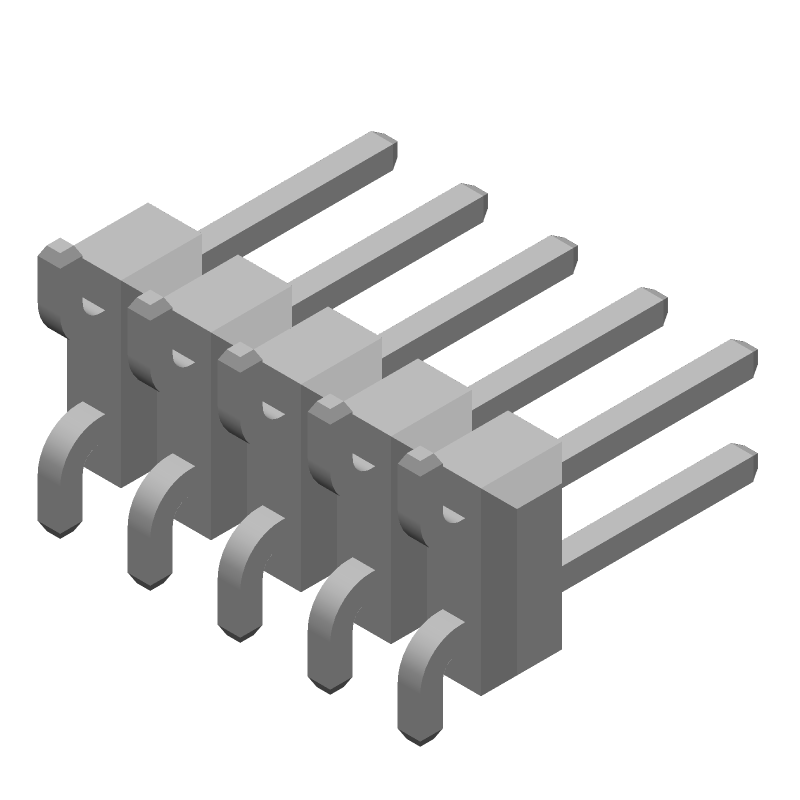 10 Pos 2 Row 2.54mm Pitch Male Header, SM, 3A, 250V
