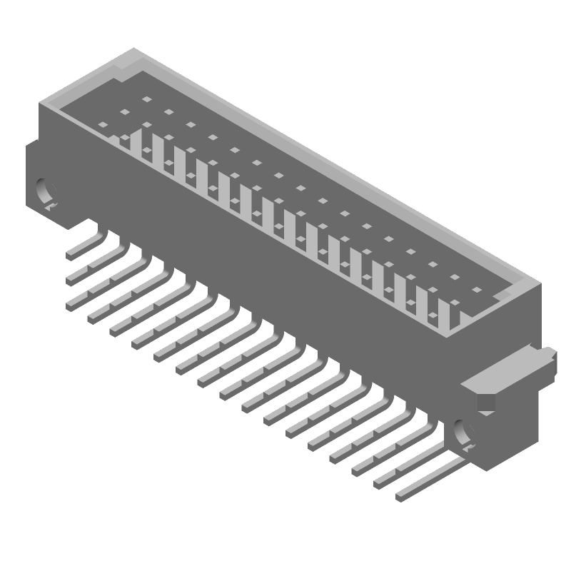 48 Pos DIN 41612 RA Solder Thru-Hole Connector