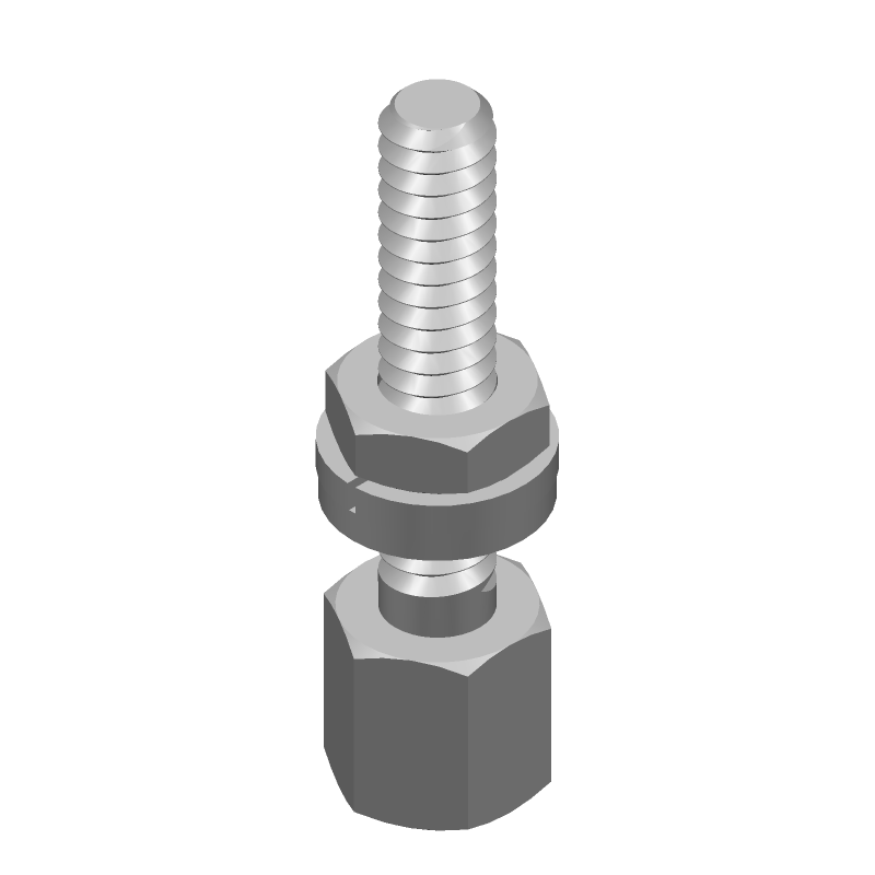 Female Screw Lock Assembly Kit, Straight Steel