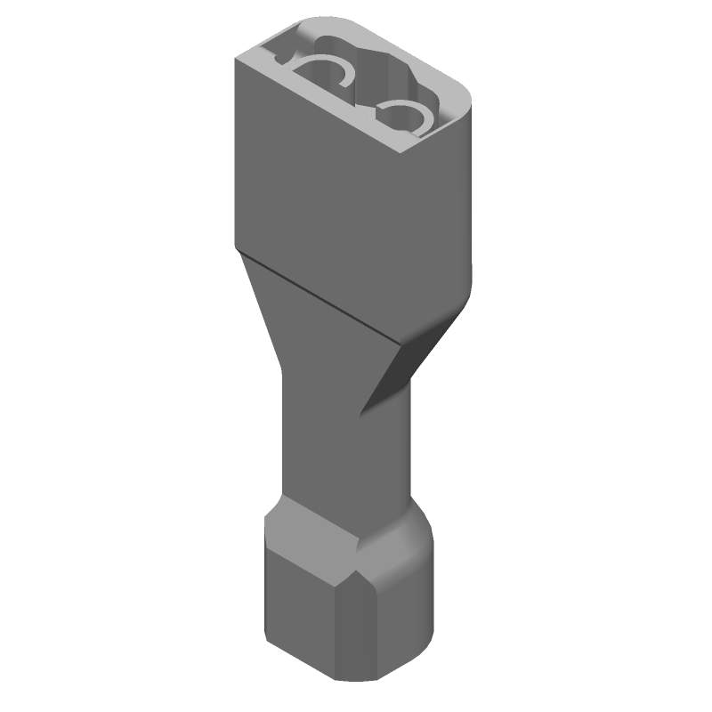 Faston Receptacle, 18-22AWG, Brass, Tin Plated, Red Nylon Insulated