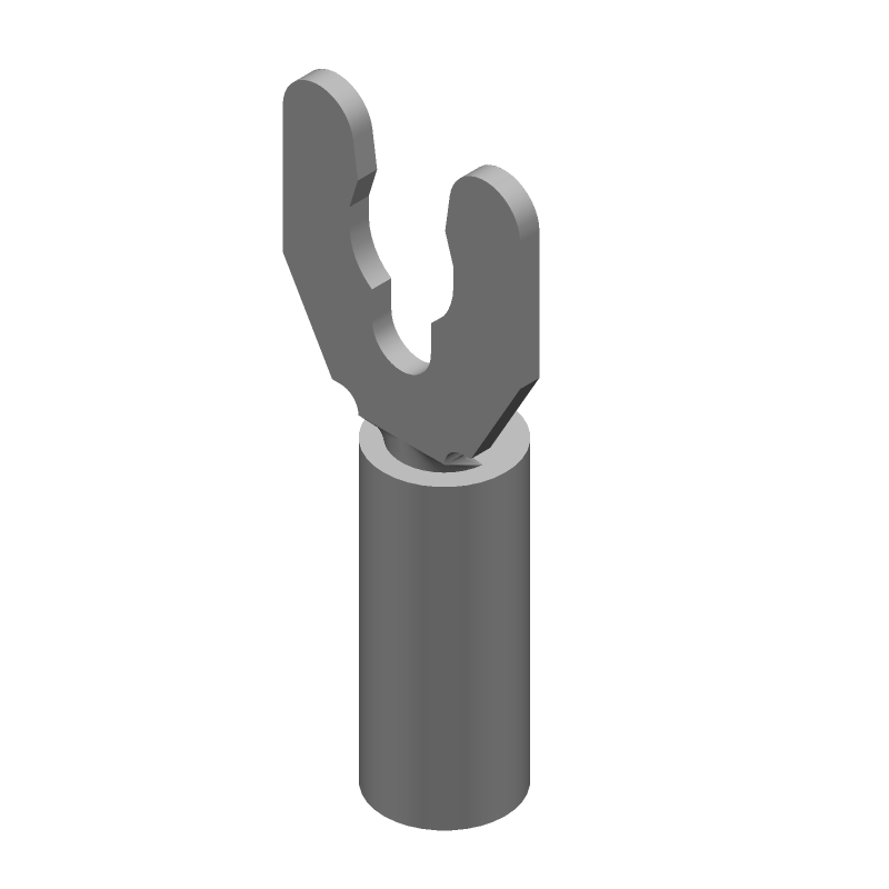 Spring Spade Terminal, 16-22AWG, Brass/Tin, Insulated, 600V