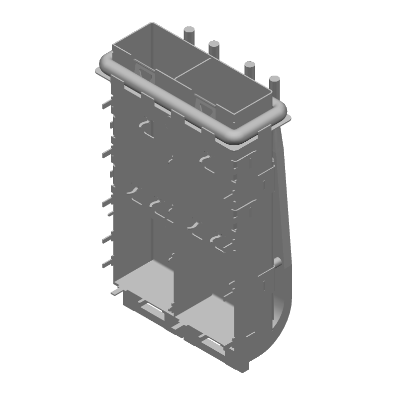 Connector Accessories SFP+ Cage Right Angle Silver Nickel Box/Tray